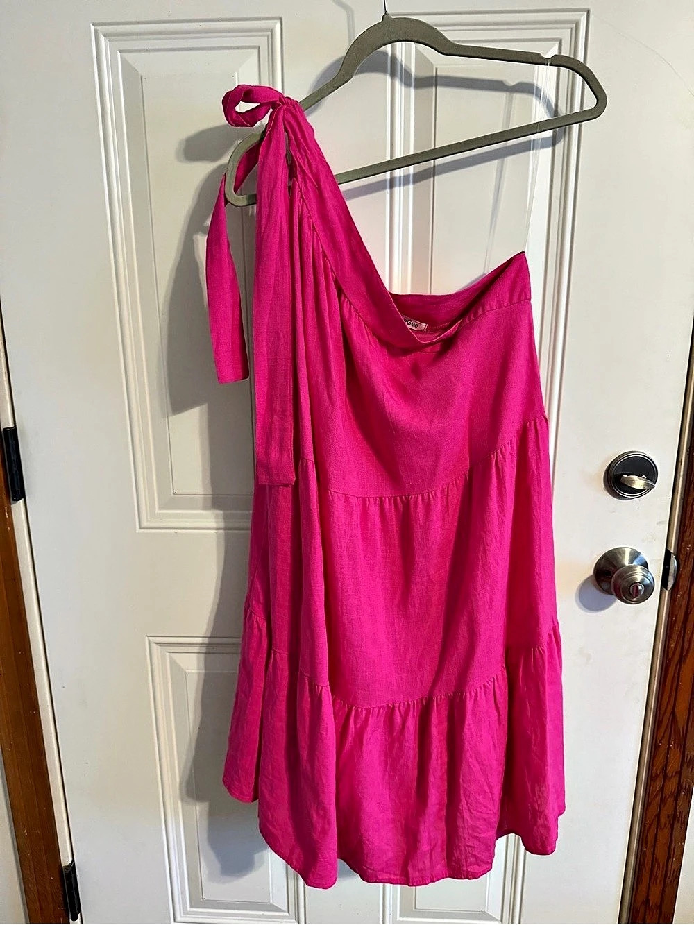 GeeGee Pink Tiered Mini Dress